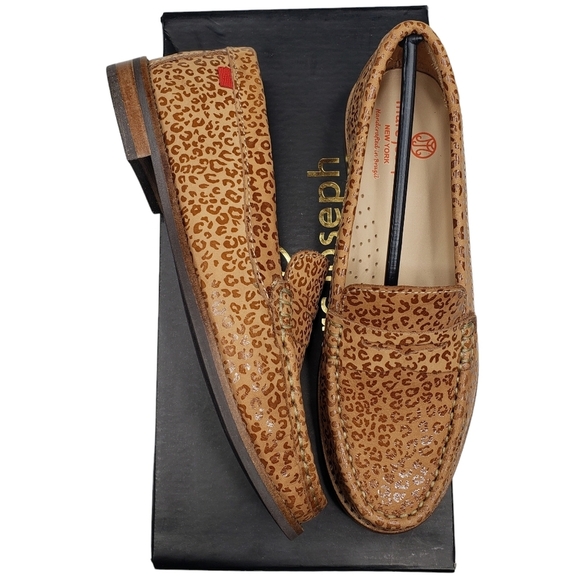 Marc Joseph | NIB East Village Leopard Nobuck Classic Leather Loafers Girl 2.5 - Picture 2 of 16